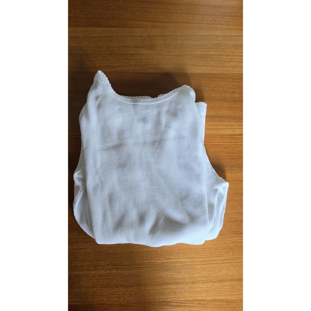 Sonoma Girl's White Long Sleeve Waffle Knit Top Size L (14)